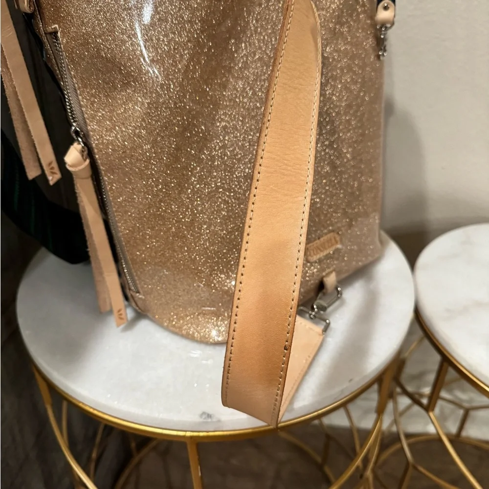 Consuela Leopard Print Tote with Tan and Green Accents - Picture 9 of 12